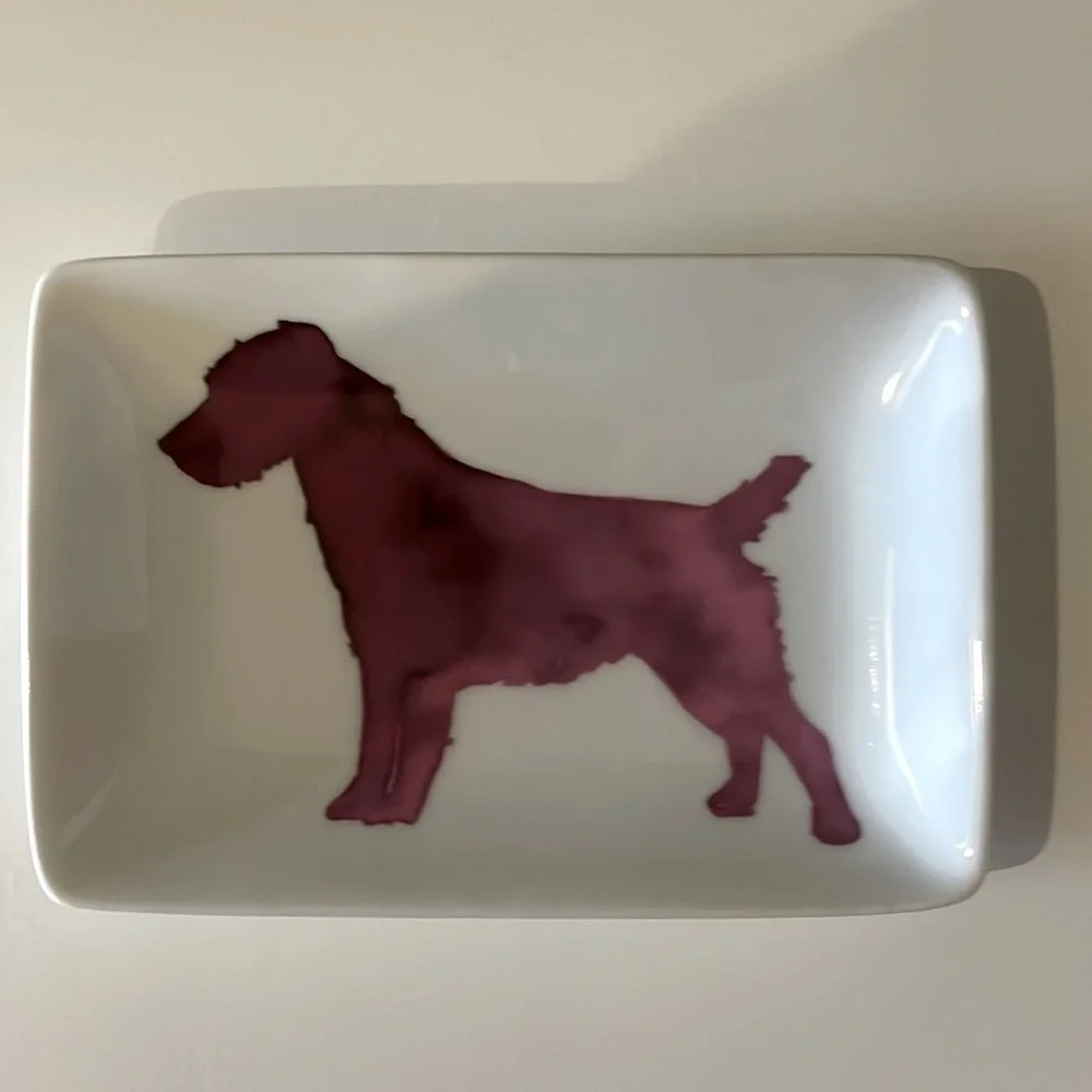 West elm dog dish vintage terrier decorative ring dish